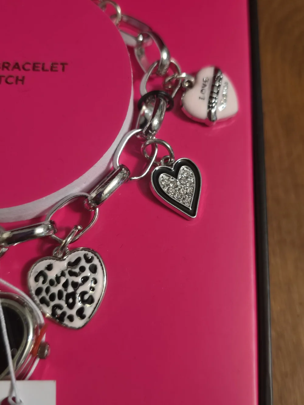 Silver Charm Bracelet Watch By Ed Hardy